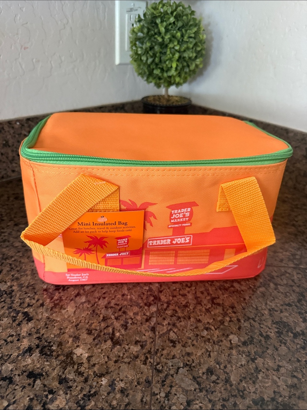 Trader Joe's Orange Mini Insulated Lunch Bag